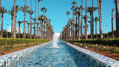 The Arab League Park (Parc de la Ligue arabe ) is an urban park Video stock 201218282