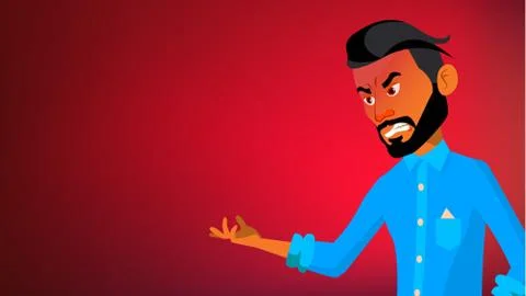 Arab Man Banner Vector. Middle Eastern People. Traditional National Costume. For 스톡 일러스트