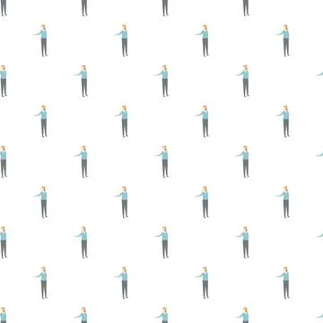 Arab man character seamless pattern background illustration イラスト素材