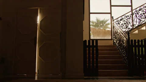 Arab man coming back from the mosque. Stock Footage 136071207