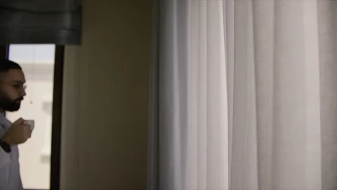 Arab man drinking coffee. Stock Footage 135548531