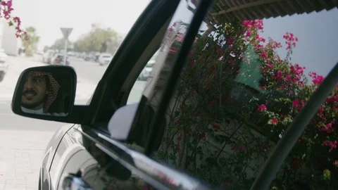 Arab man driving a car. Stock Footage 88120408