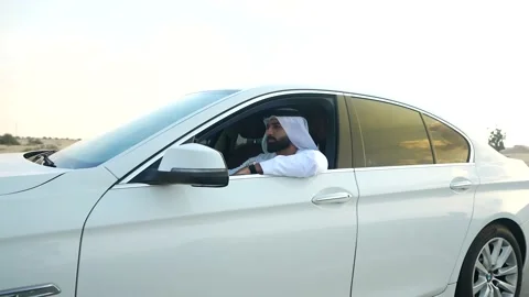 Arab man driving a car. Stock Footage 232903392