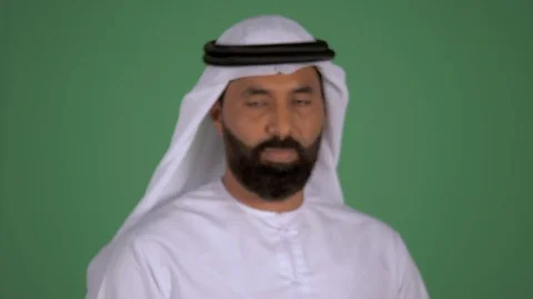 Arab man holding a light bulb Stock Footage 94479410