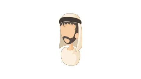 Arab man icon animation Stock Footage 168937898