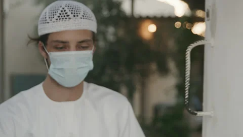 Arab man looking outside. Stock Footage 131751820