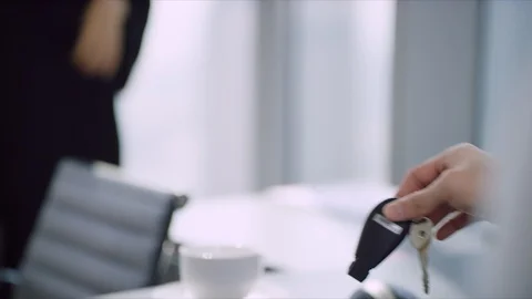 Arab man receiving car keys. Stock Footage 129399093