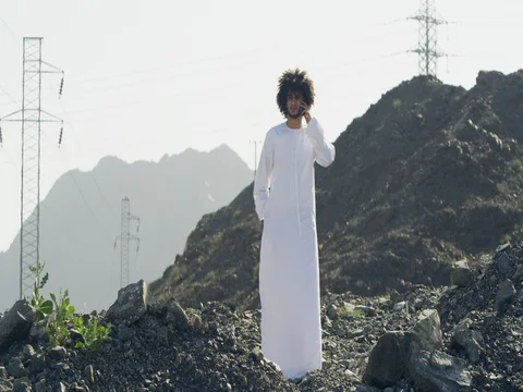 Arab man talking on mobile. Stock Footage 69479430