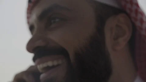Arab man talking on the mobile. Stock Footage 108256700