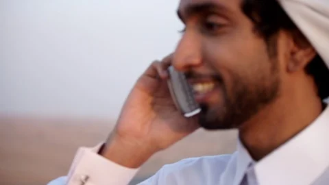 Arab man talking on mobile. Stock Footage 119394561
