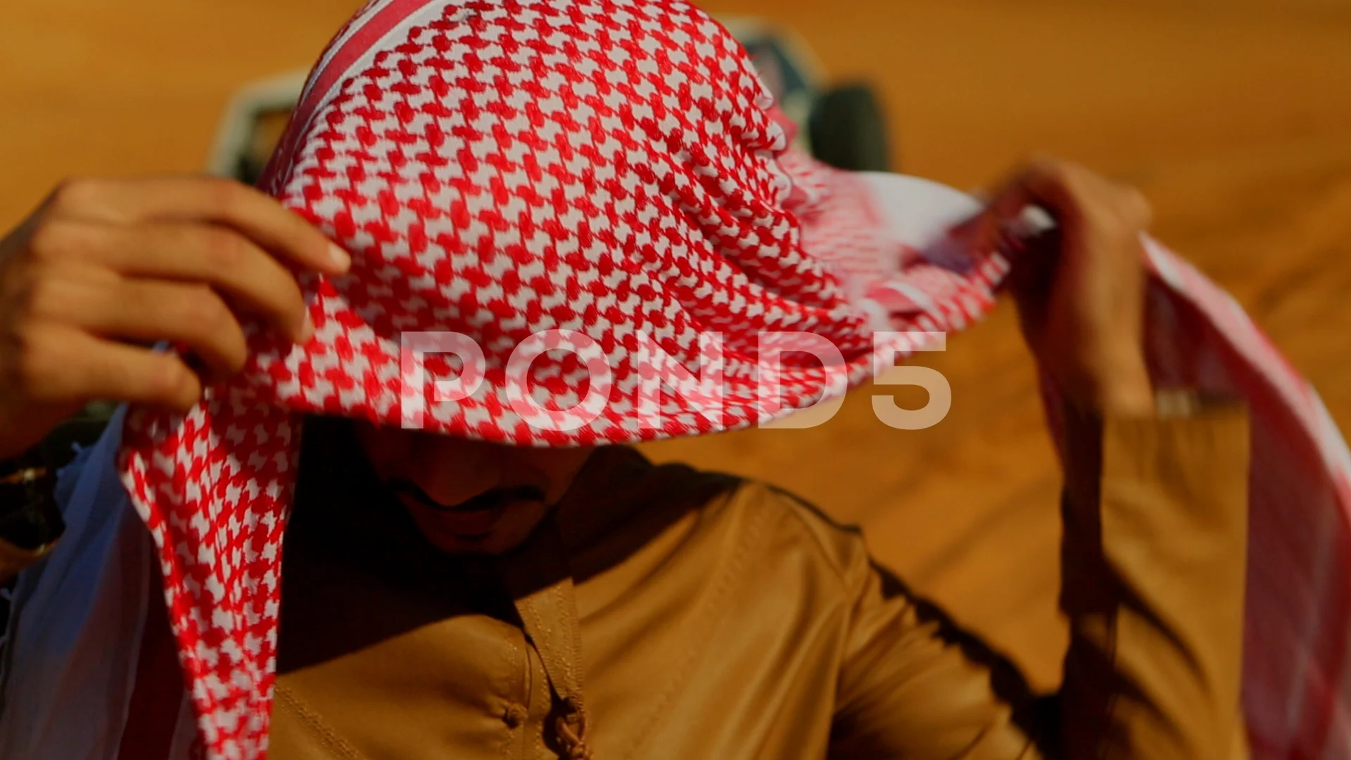 Proud Arab Man Wearing Keffiyeh Stock Photo 357481199