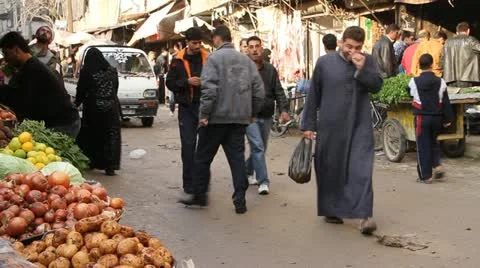 Arab Market  Stock Footage 12764080