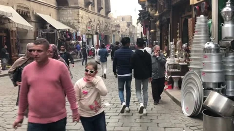 Arab men holding hands Stock Footage 157822464