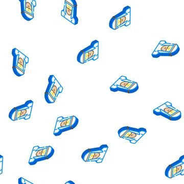 Arab muslim guy isometric icon seamless pattern Stockillustratie