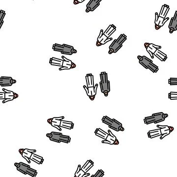 Arab national clothes vector seamless pattern Stockillustratie