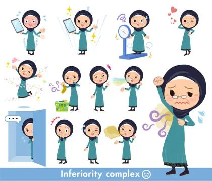 Arab old women complex Stock-Illustration
