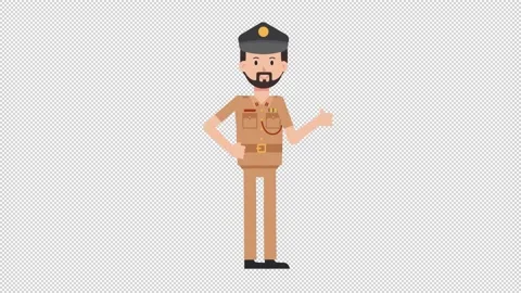 Arab Policeman Approve Stock Footage 205042455