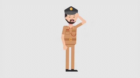 Arab Policeman Fever Stock Footage 205042996