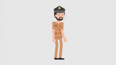 Arab Policeman Sleepy Video stock 205042988