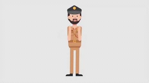 Arab Policeman Surprised Video stock 205043053