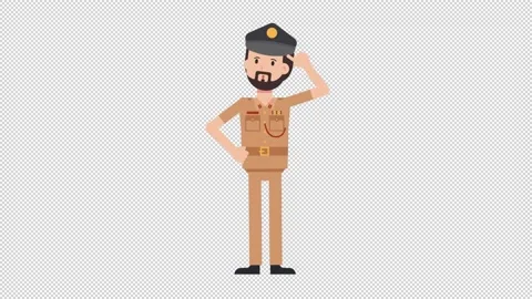 Arab Policeman Thinking Video stock 205043112