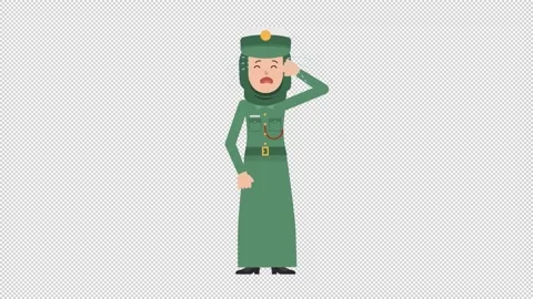 Arab Policewoman Crying Stock Footage 205045784