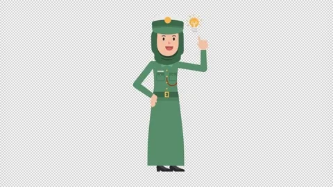 Arab Policewoman Idea Stock Footage 205045866