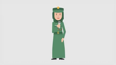 Arab Policewoman Talking on Microphone Stock Footage 205046133