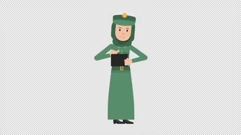 Arab Policewoman Using Tablet Happy Video stock 205046161