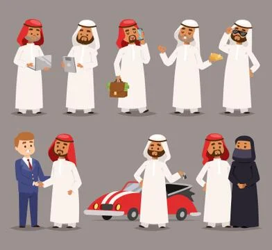 Arab prince man vector illustration Stock Illustration