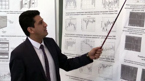 Arab student defends the dissertation in the Minsk University 스톡 동영상 49749409