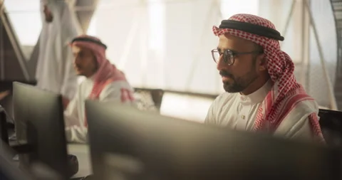 Arab Team of Software Developers Working in Office Video stock 243567918