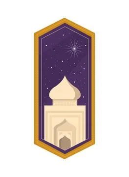 Arab tower window Stock Illustration