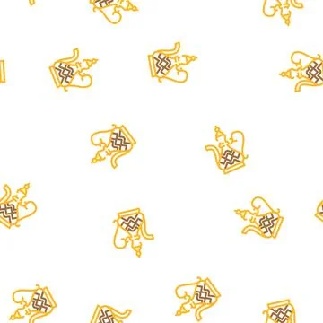 Arab vintage jug vector seamless pattern イラスト素材