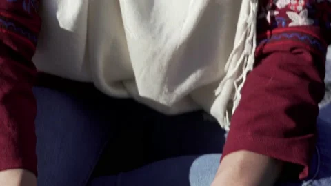 Arab woman write for computer  Stock Footage 171369714