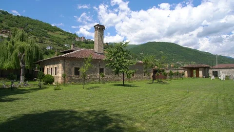 Arabati Baba Tek_e, old Ottoman Bektashi Monastery Complex, Tetovo, Macedonia Stock Footage 119884807