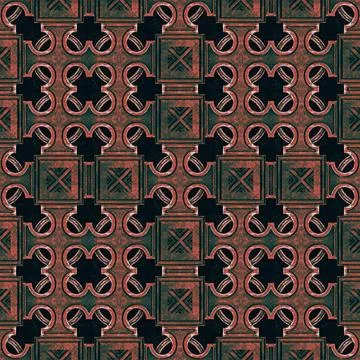  Arabesque Abstract Pattern Digital art collage and manipulated technique ... 스톡 사진