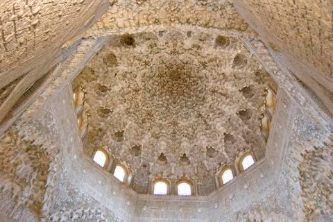 Arabesque artwork on the ceiling Stock Photos