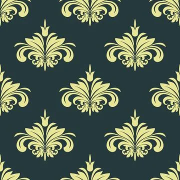 Arabesque damask style seamless background pattern Stock Illustration