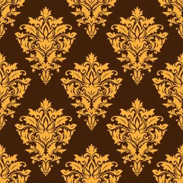 Arabesque damask style seamless pattern Stock Illustration