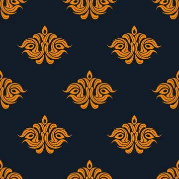 Arabesque damask style seamless pattern Stock Illustration