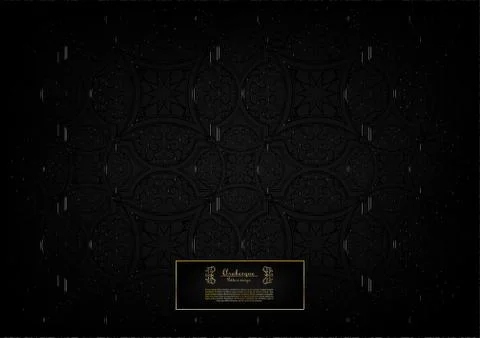 Arabesque darker than black abstract element background vector Stock Illustration