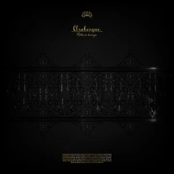 Arabesque darker than black abstract element background border vector Stock Illustration