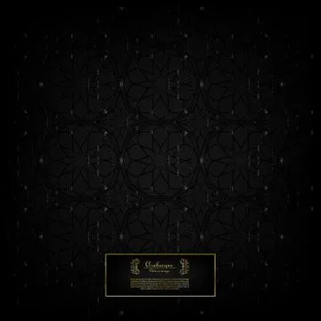 Arabesque darker than black abstract element classic background vector Stock Illustration