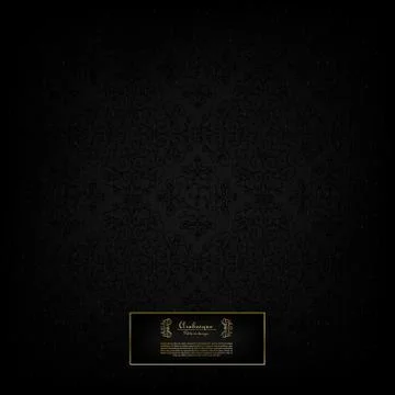 Arabesque darker than black abstract element pattern background template vect Stock Illustration