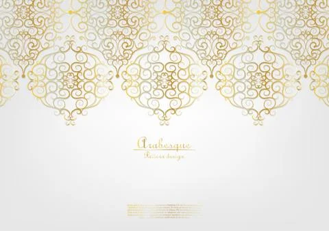 Arabesque elegant gold background vector Stock Illustration