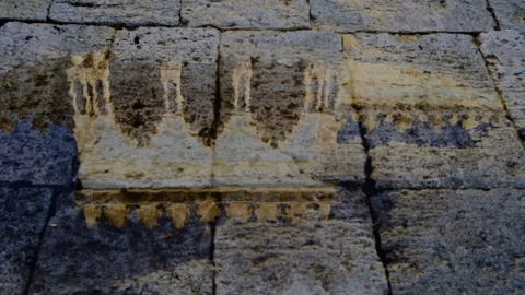 Arabesque Facade Reflected in Puddle Stock Footage 123412461