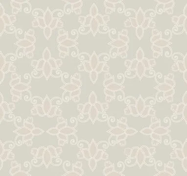 Arabesque floral seamless pattern. Flourish ornamental texture Illustrazione stock