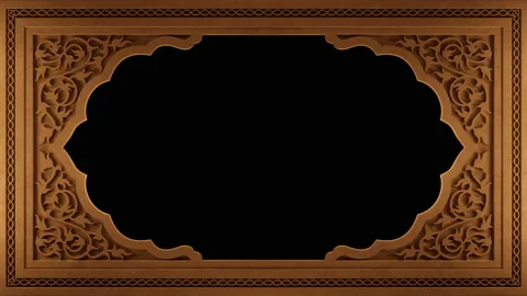 Arabesque frame. 3D render. Video stock 171868301