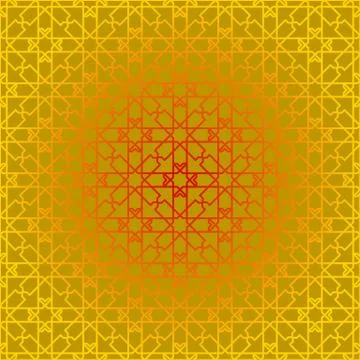 Arabesque Geometric Seamless contour pattern. Illustrazione stock
